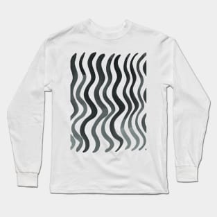 Wavy lines - grey Long Sleeve T-Shirt